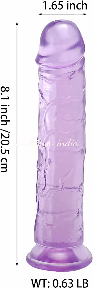 8.1 Inch Realistic Jelly Dildo Strong Suction Cup Penis Handsfree Dong Masturbator Women - Image 6