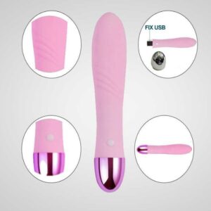 18cm Long G spot stimulator USB rechargeable Waterproof Dildo Vibrator -Pink