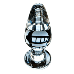 4 Inches Semi-Pointed Crystal Glass Butt Plug For Unisex
