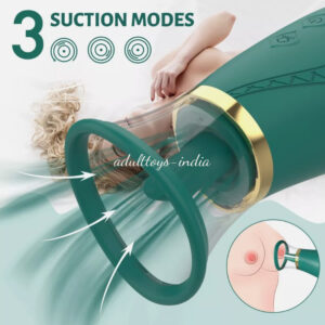 Hot Rechargeable Green Nipple Sucking and Licking Clitoral Stimulator