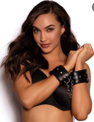 Black SM Bondage Sex Leather Handcuffs Best Quality - Image 6