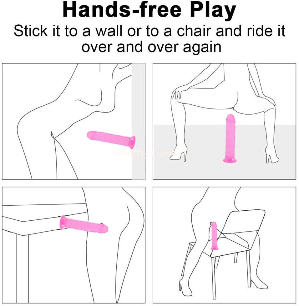 Pink Jelly No Testicle Realistic Strong Suction With Jelly Anal Dildo - Image 2