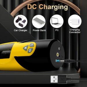 Handsfree Dark Knight Yellow Automatic Thrusting Rotating Vibrating Male Masturbate Sex toy