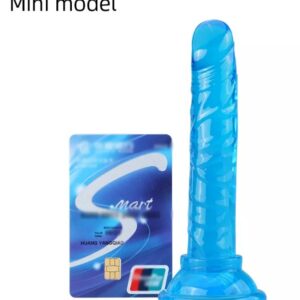 5.7 Inch Hand free Mini Realistic Dildo with Strong Suction Cup - Blue