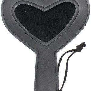 Black Leather Heart Shaped Spanking Paddle India
