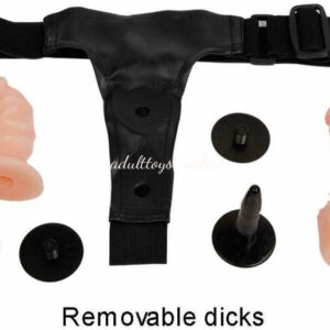 Realistic Double Penis Strap On Dildo Lesbian Couple G Spot Massager Women