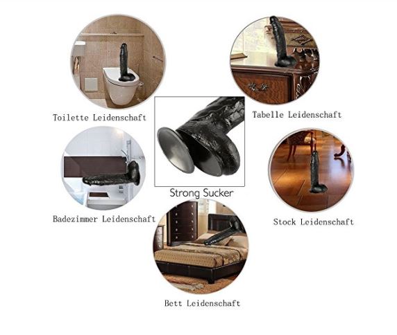 12 inch Black Huge Dildo Extreme Big Realistic Sturdy Suction Cup Penis for Women & men - Image 4