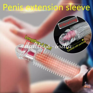 New Full Dotted Penis Extender Sleeve Vibrator Condom For Men