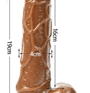 8 Inch Choco Brown Solid Realistic Penis Dildo | No Vibration