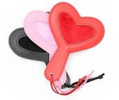 Heart Shaped Pink Spanking Whip Paddle BDSM Toys