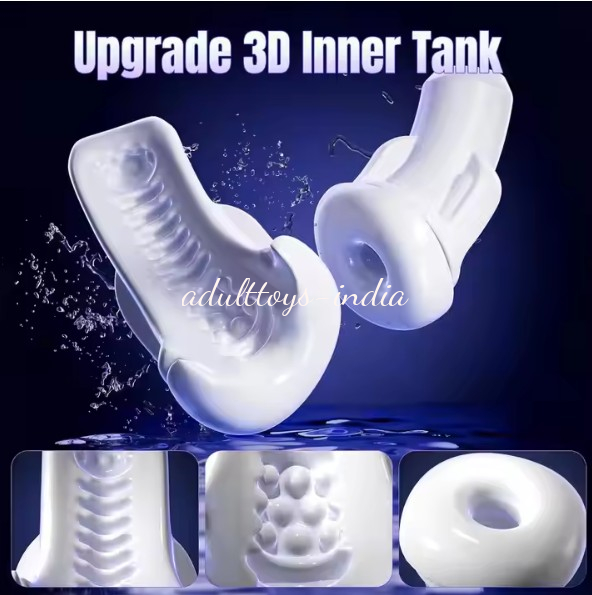 1 In 3 Automatic Power Play Male Masturbator Cup With 6 Thrusting and 3 Sucking And 9 Vibration Modes - Image 6