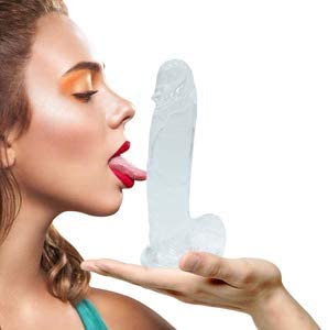 8.5 Inch Jelly Clear Penis Dildo With Suction Cup