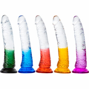 Green Colour Mixed Transparent Ball Free Jelly Dildos For Women