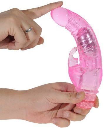 Pink Crystal Jelly Vibrators Climbing Rabbit, Multiple Speeds Waterproof G Spot Vibrator - Image 5