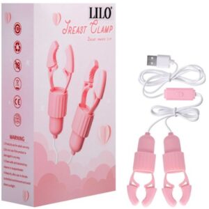 Jreast Clamp Pink USB Connect Nipple Vibrator For Women Sex Toys