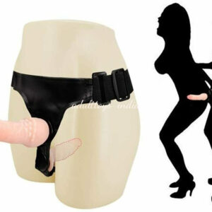 Realistic Double Penis Strap On Dildo Lesbian Couple G Spot Massager Women