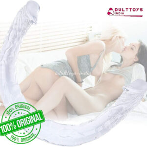 15.7 Inches Crystal Jelly Double-Sided Dildo Penis Super Long Realistic Lesbian Girls Sex Toys India