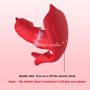 Electric Shock With Wearable Vibrator Licking Remote Control Masturbator For Women