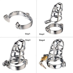 Lightweight King Kobra Stainless Steel Male Chastity Cage Lockable