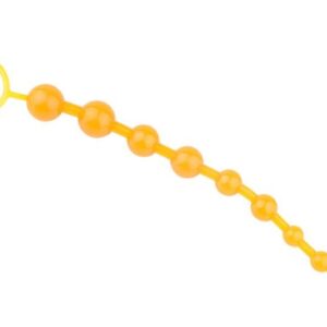 Combo Pack 4 Color Pink Blue Yellow Black Long Anal Beads / 1 Set