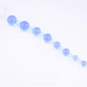 Combo Pack 4 Color Pink Blue Yellow Black Long Anal Beads / 1 Set