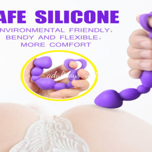 A Soft Silicone Anal Beads Butt Plug For Women
