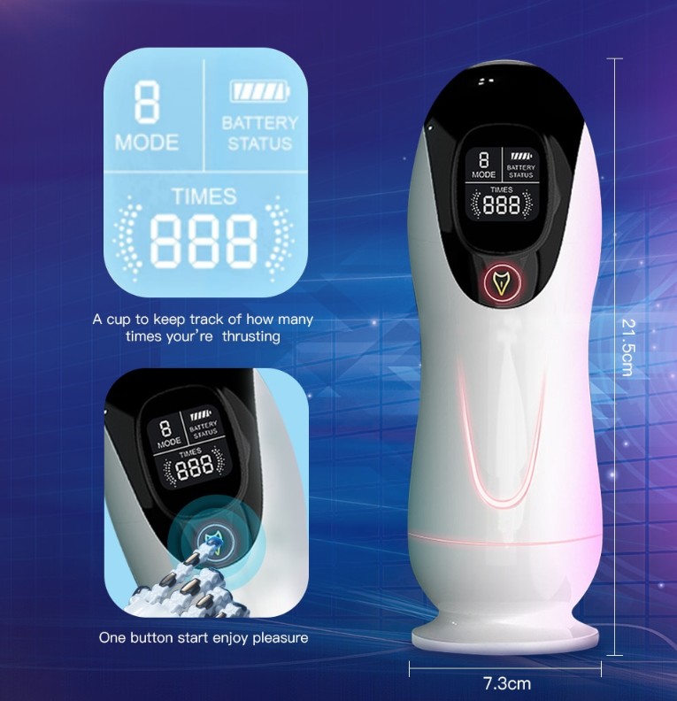 Fox Automatic Blow Job Suction Vibrating Male Masturbator Cup - Image 6