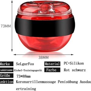 New Male Silicone Glans Training Device Sex Toys Manual-Red