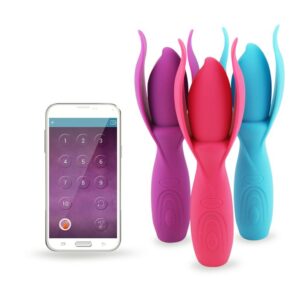 APP Control Lotus Wand Vibrating Rechargeable Massager Tani APP Base Smart Sex toy