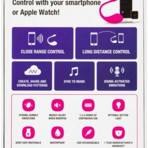 LOVENSE Lush 2 , Improved Long Distance Bluetooth Remote Reach Partner & App Control