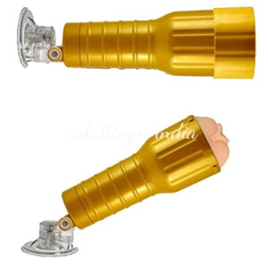 High grade Silicone Male Aircraft Cup Golden Male Masturbators Soft Realistic Pussy Suction Cup