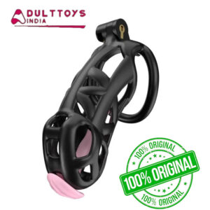 Maxi Black King Cobra 3D Printed Bondage Chastity Kit With Urethral 5 Sizes Breathable Rings