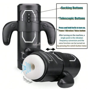 1 In 3 Automatic Power Play Male Masturbator Cup With 6 Thrusting and 3 Sucking And 9 Vibration Modes