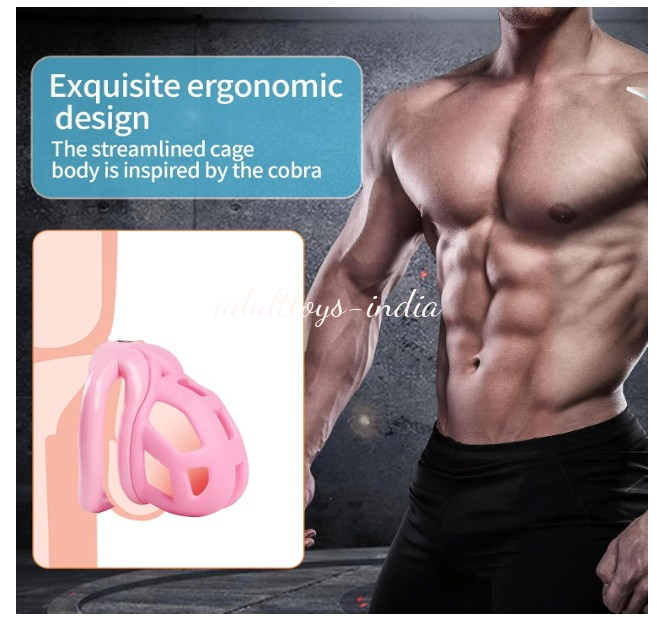 Premium Quality Pink NUB Chastity Cock Cage Kit For Men - Image 3