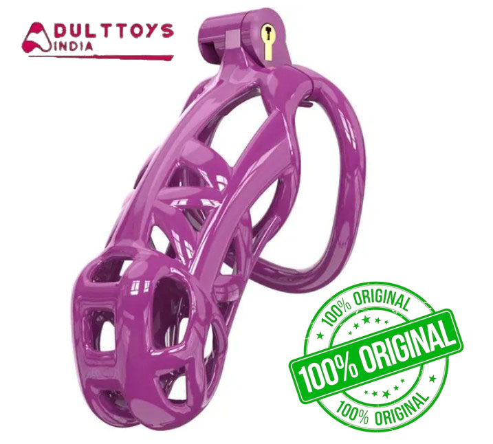 Maxi Purple King Cobra 3D Printed Chastity Kit With Pink Pussy Urethral Catheter