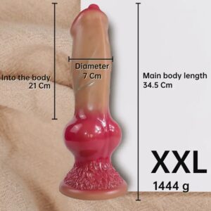 14 Inches Huge Wolf Dog Dildo Animal Realistic Dildo For Women