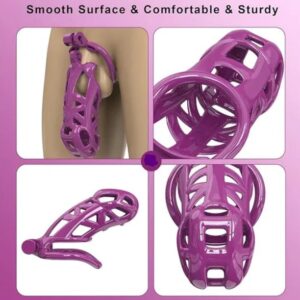 Maxi Purple King Cobra 3D Printed Chastity Kit With Pink Pussy Urethral Catheter