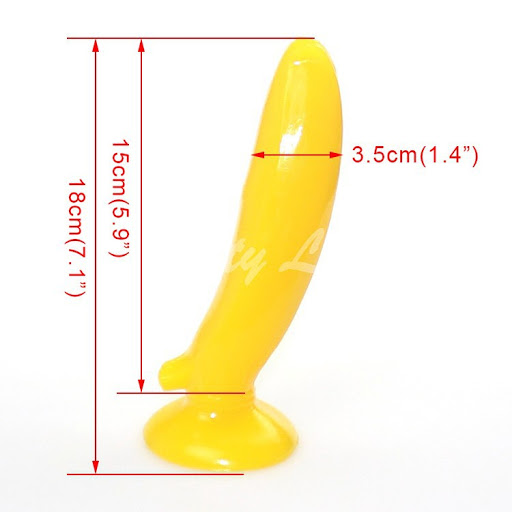 Strong Suction Cup With Fruit Yellow Banana Dildo For Women - Image 4
