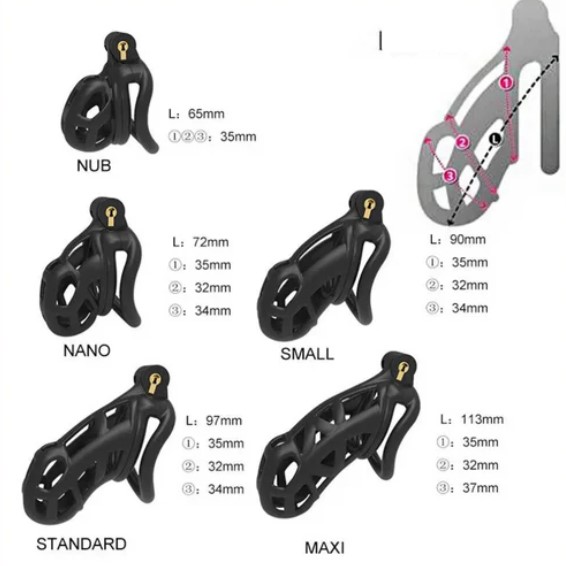 3D Printed Chastity Cage Device Small -White - Image 3