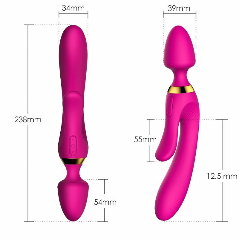 USB Charging Silicone Anal Vibrator AV Magic Wand Dildo G Spot Massager - Image 5