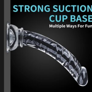 5.7 Inches Crystal Clear Beginners to Advanced Users Anal Dildos with Strong Suction