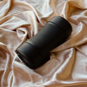 Mouth Pussy Mini Cup Pocket Pussy 2 In 1 Masturbator -Black