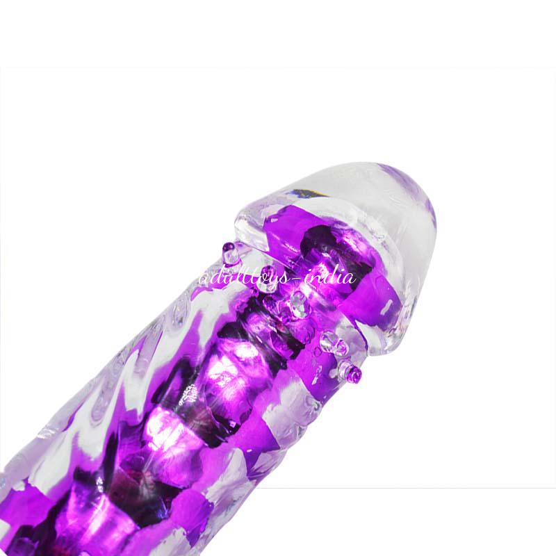 7 Inches Jelly Vibrator Dildo Purple - Image 3
