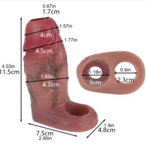 Small Penis Open Head Realistic Penis Sleeve with Cock Ring