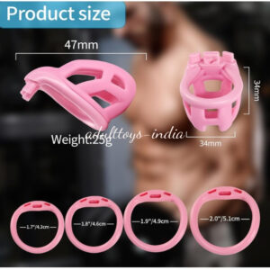 Premium Quality Pink NUB Chastity Cock Cage Kit For Men