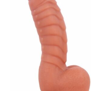 Realistic Flesh Dragon Dildo Ribbed 7.08 Inches India