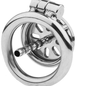 Unique Design Flat Stainless Steel Chastity Lock Male Cage Chastity Device(50mm)