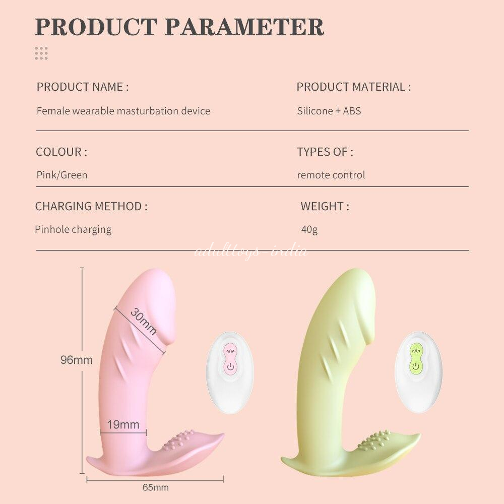 Pink Remote Control Wireless Thrusting Dildo Vibrators Panties for Women - Image 6
