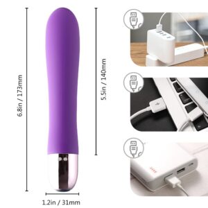 10 Speed Luxury G Spot Clitoris Stimulator Vibrator USB Charging Model -Purple
