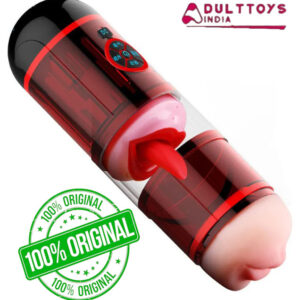 Water Spray Deep Throat Oral Tongue Licking Automatic Sucking Masturbator For Men